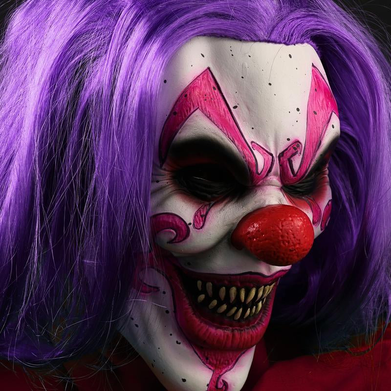 Realistic Halloween Horror Moving Mouth Mask – Full Head Scary Latex Mask for Adults | Costume Party Prop & Haunted House Decor Cosplay Ghostface