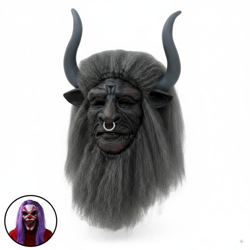 Realistic Halloween Horror Moving Mouth Mask – Full Head Scary Latex Mask for Adults | Costume Party Prop & Haunted House Decor Cosplay Ghostface