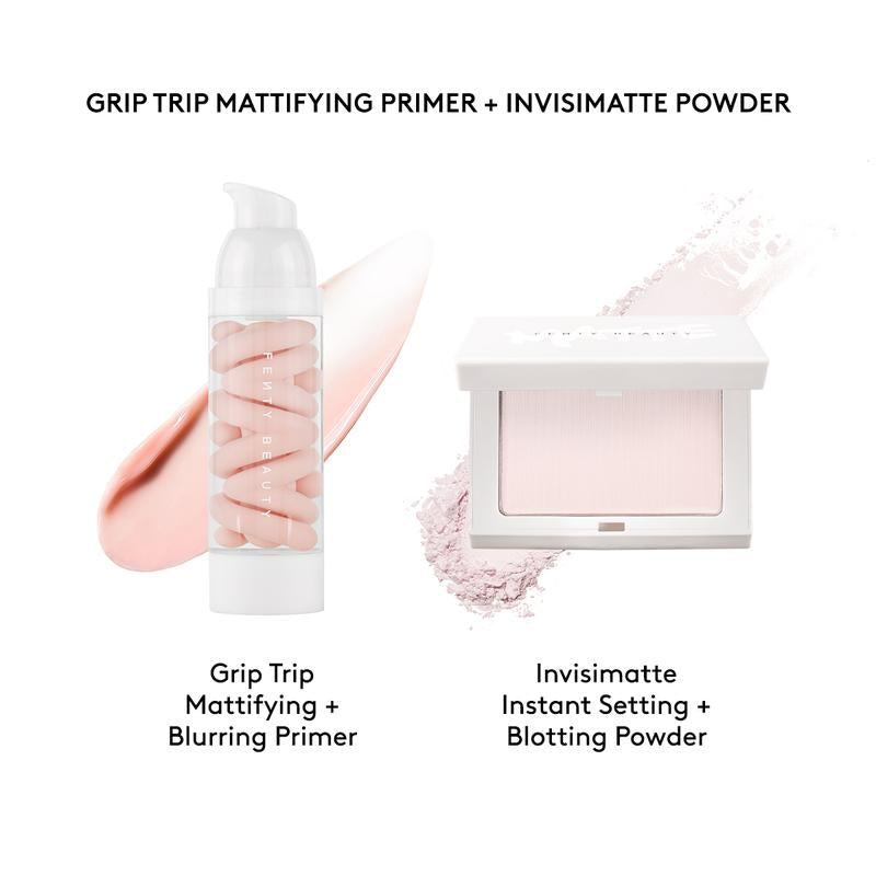 Fenty Beauty Prime + Set Essentials: Grip Trip Primer and Invisimatte Instant Setting + Blotting Powder