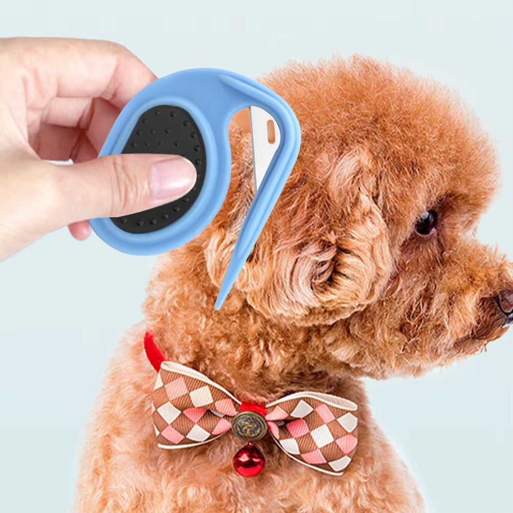 Dogs Effective Dematting Comb Pet Mat Splitter Effective Open Knot and Undercoat Comb Hair Clippers for Pet Grooming