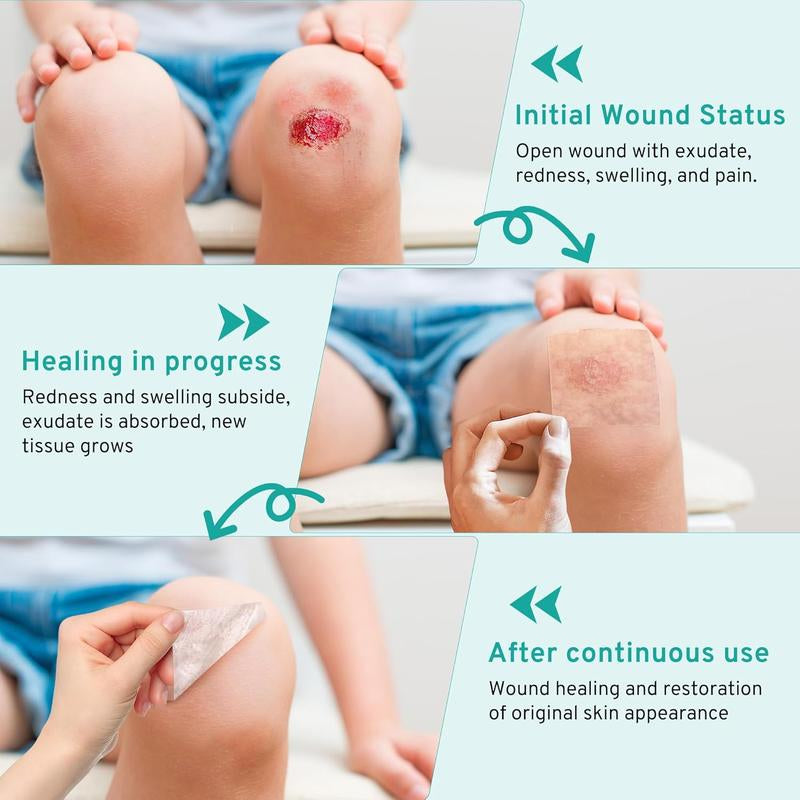 Amzfusfred Medical-Grade Hydrocolloid Bandage Roll Waterproof Flexible Hypoallergenic Latex-Free for Wound Care Secure Adhesion Semi-Transparent Comfortable Design