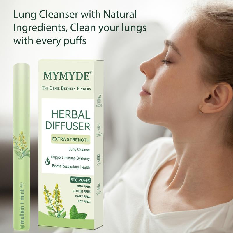 MYMYDE Thyme and Mint Extracts for Lung Detoxification and Oral Air Freshening, Herbal Diffusion Pen Relaxation Stick Solution
