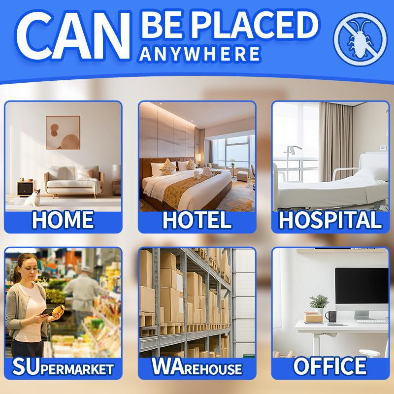 Zhongsanqing Insecticidal Bait - Small Size Roach Bait for Kitchen & Indoor Use with Dinetofuran 0.5% Active Ingredient No Magnets