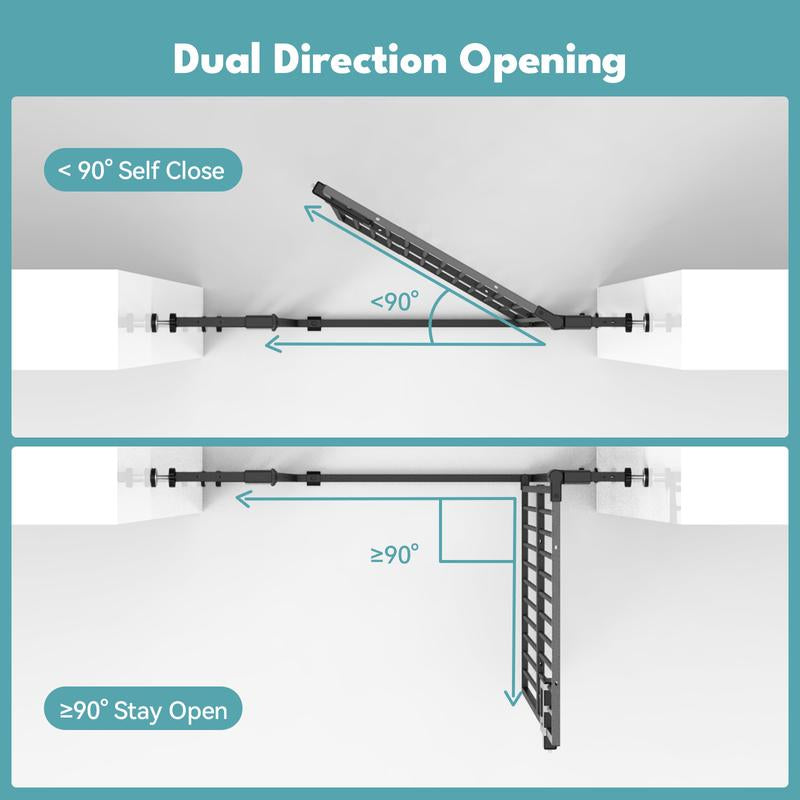 55.1" Extra Tall Pet Gate, 29.9-44.4" Wide Dog Gates for Doorways & Stairs, Metal Auto Close Cat Gate, Pressure Mounted Dog Gate, NO Tools Needed NO Drilling