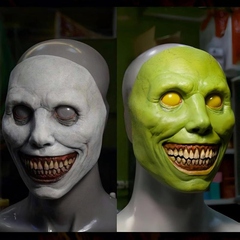 Scary Halloween Mask for Adults, Realistic and Durable Natural Latex Creepy Horror Mask for Cosplay