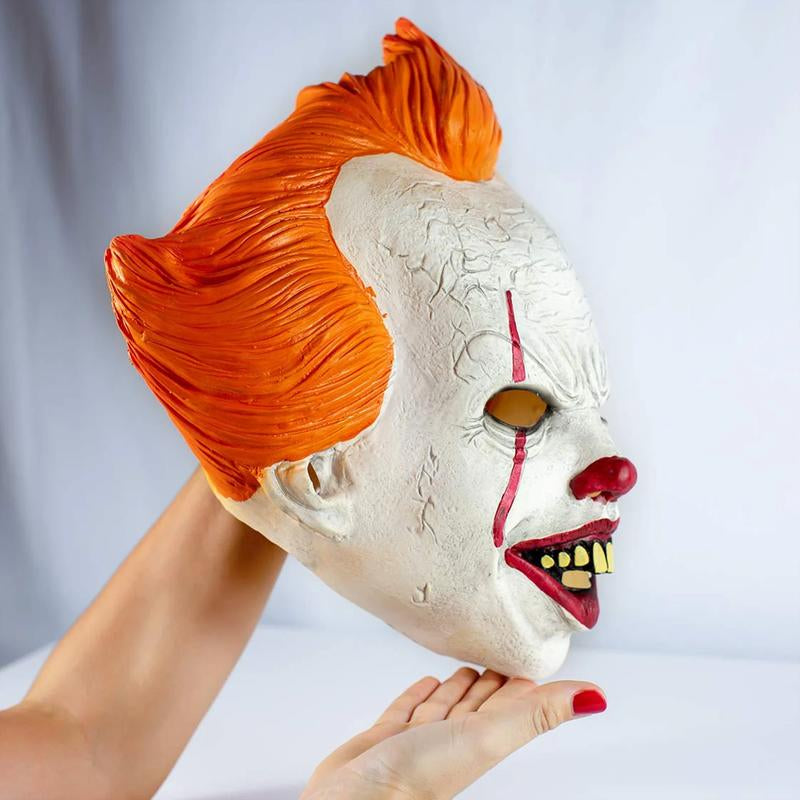 It Mask Pennywise Scary Clown Halloween Masks for Adult Men Women Horror Full Face Cosplay Costume Party Prop Halloween Festival Mask Halloween Festival Adjustable