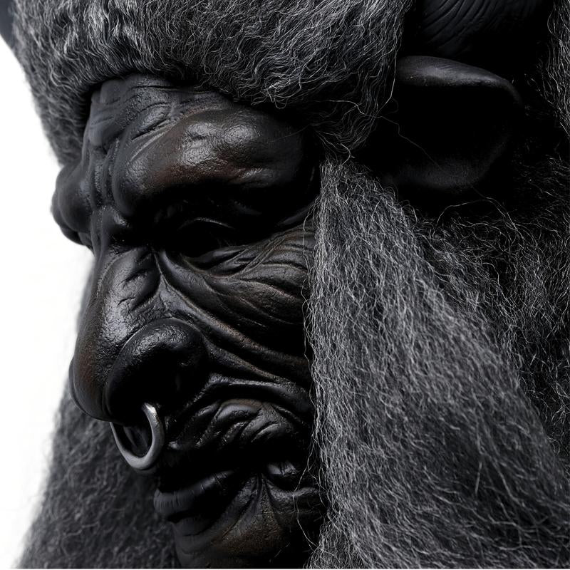 Realistic Halloween Horror Moving Mouth Mask – Full Head Scary Latex Mask for Adults | Costume Party Prop & Haunted House Decor Cosplay Ghostface