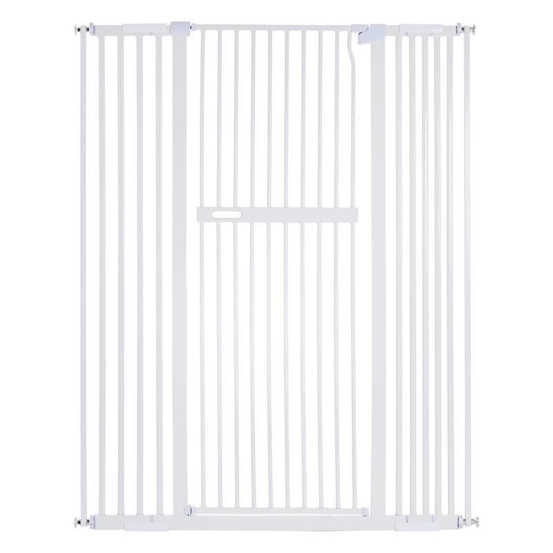 55.1" Extra Tall Pet Gate, 29.9-44.4" Wide Dog Gates for Doorways & Stairs, Metal Auto Close Cat Gate, Pressure Mounted Dog Gate, NO Tools Needed NO Drilling