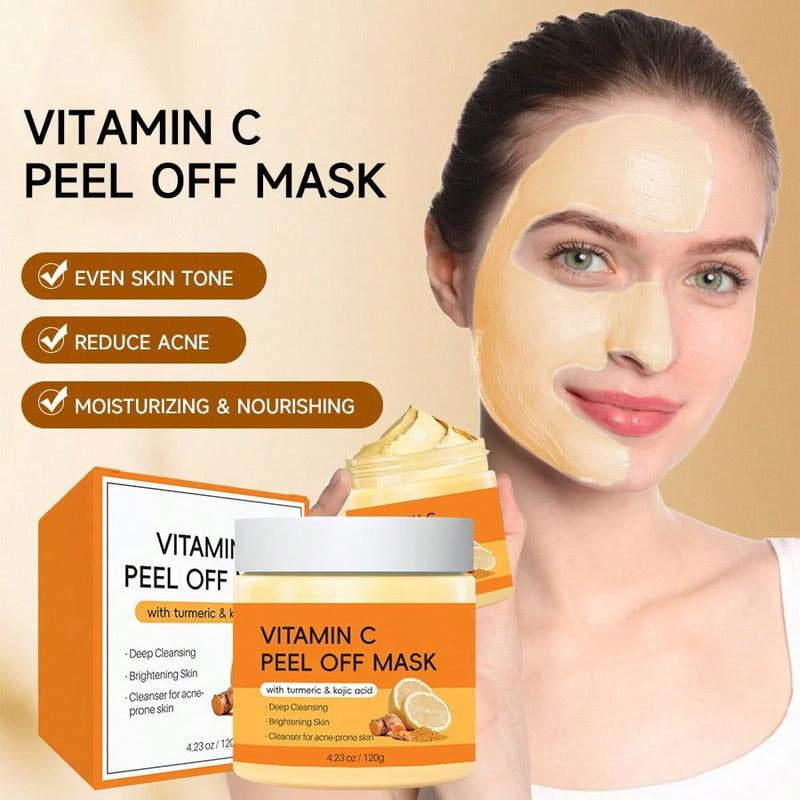 Turmeric Vitamin C Clay Mask for Dark Spots, Dull Skin, Blackheads, Skincare Facial Mask for Cleansing Pores, Moisturizing and Improve Uneven Skin Tone Hydrating Powder