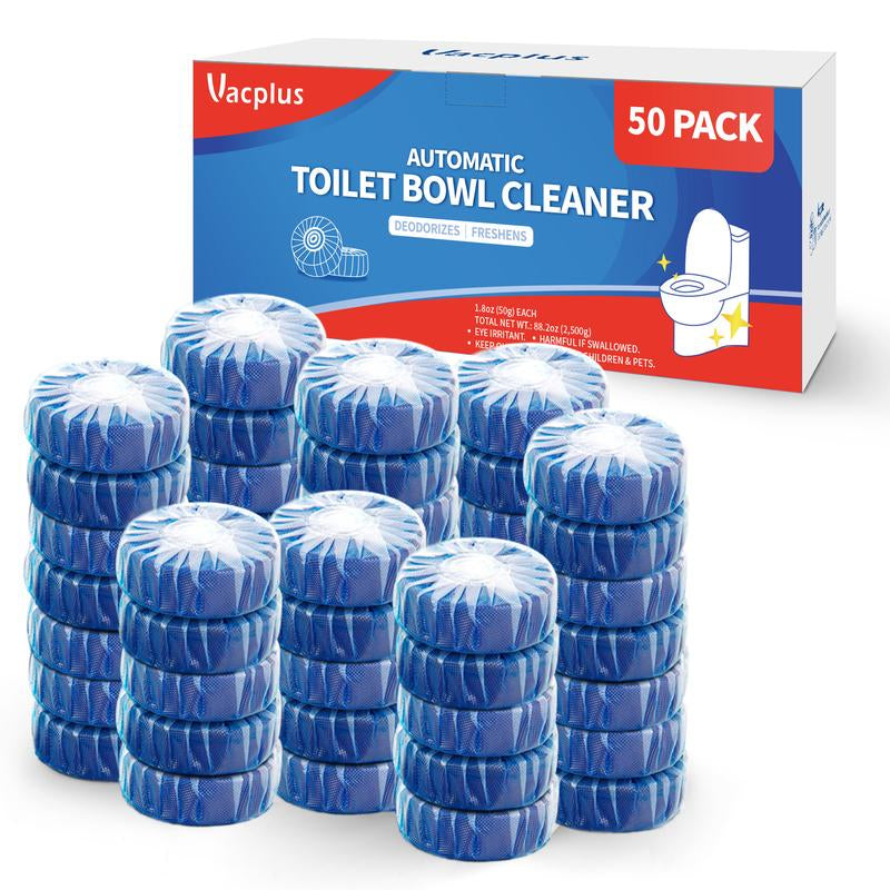 Vacplus Automatic Toilet Bowl Cleaner Tablets, Bathroom Toilet Tank Cleaner (12 -100PACK)