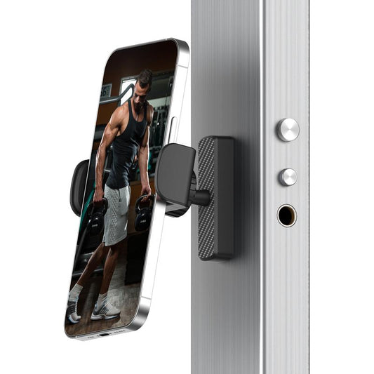 Magnetic Phone Holder for Gym - 360° Adjustable, Strong Portable Magnet Phone Mount for Workout Recording, Fitness Accessories Essentials, Compatible with Andriod Phone and Iphone 16/15/14/13/12, Perfect Gift for Men & Women