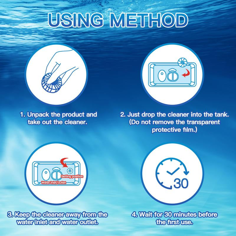 Vacplus Automatic Toilet Bowl Cleaner Tablets, Bathroom Toilet Tank Cleaner (12 -100PACK)