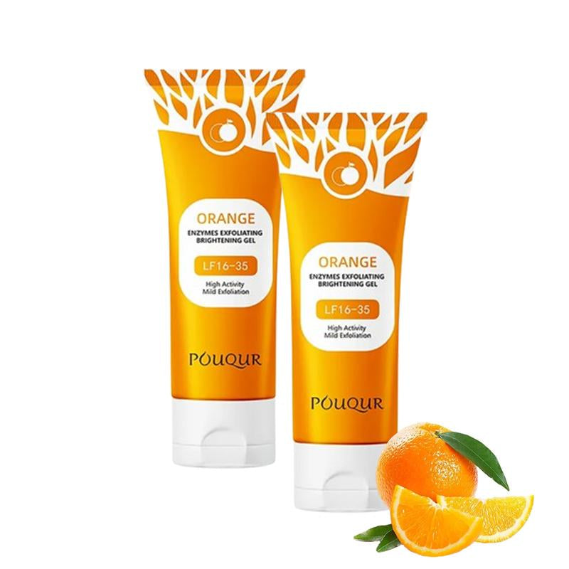 Vitamin C Orange Exfoliating Gel Gel Deeply Cleans Facial Skin,Brightening Facial Exfoliator, Dead Skin Remover
