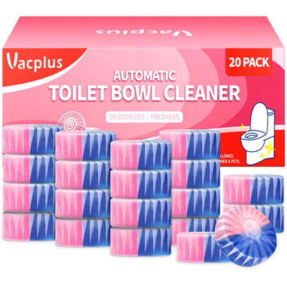 Vacplus Automatic Toilet Bowl Cleaner Tablets, Bathroom Toilet Tank Cleaner (12 -100PACK)