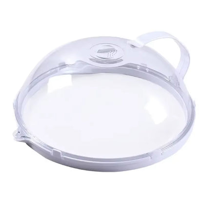 Microwave Food Splash Proof Cover Plate Transparent Cover with Handle Household Oven Heating Cover Cooking Utensils Accessories