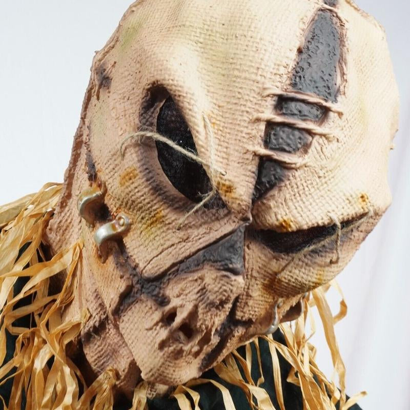 Evil Scarecrow Scary Halloween Costume Mask Latex Scare Crow Mask
