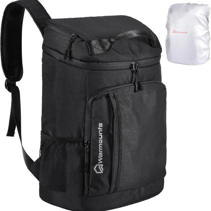 WARMOUNTS Soft Backpack Cooler Insulated Leakproof 36 Cans Collapsible Cooler Ice Chest Bag W/Insulating Cover&Leakproof PVC Bag, Lightweight, Cooler Backpack for Camping, Hiking, Picnic, Beach,Travel
