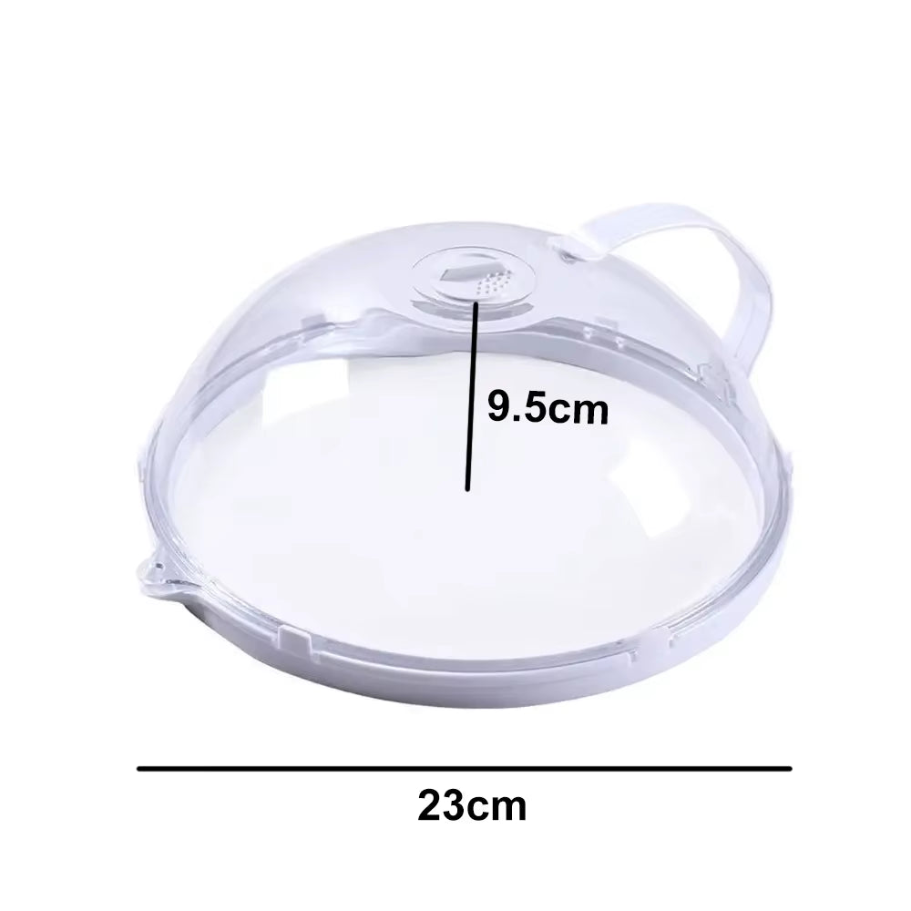 Microwave Food Splash Proof Cover Plate Transparent Cover with Handle Household Oven Heating Cover Cooking Utensils Accessories