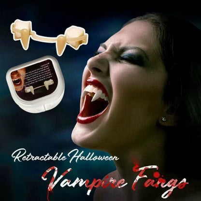 New Retractable Teeth Halloween Vampire Teeth Cosplay Supplies Props Teeth Zombie Fangs Vampire Dracula Teeth Dentures Fangs