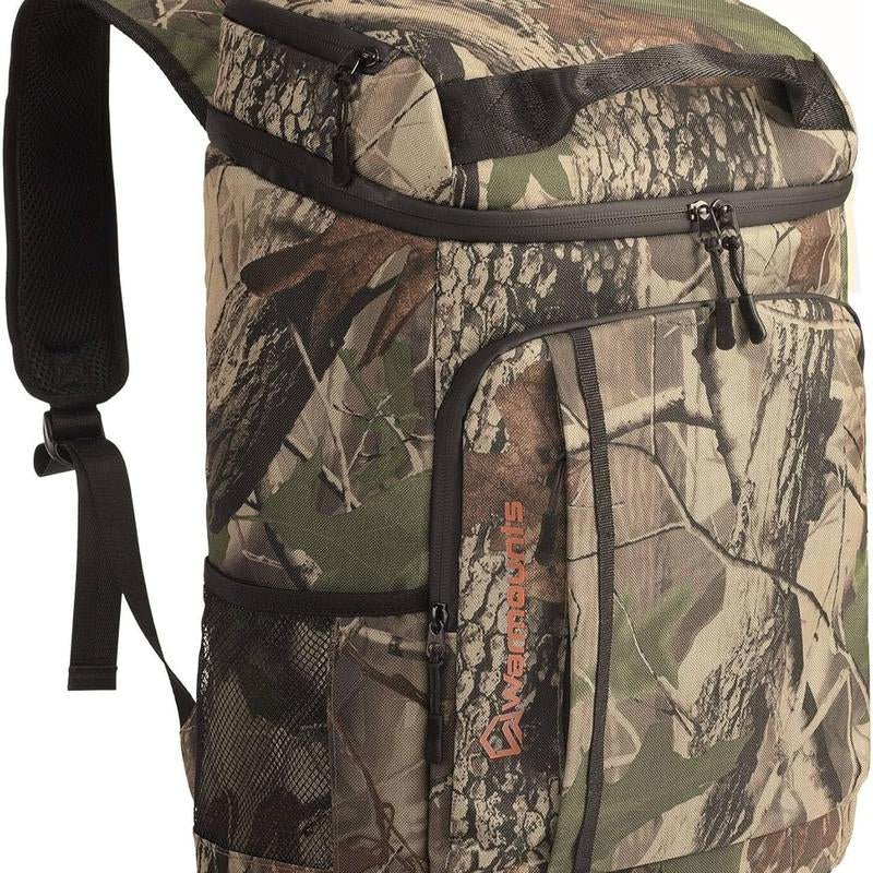 WARMOUNTS Soft Backpack Cooler Insulated Leakproof 36 Cans Collapsible Cooler Ice Chest Bag W/Insulating Cover&Leakproof PVC Bag, Lightweight, Cooler Backpack for Camping, Hiking, Picnic, Beach,Travel