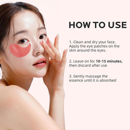 Under Eye Patches for Puffiness: Dark Circles and Puffy Eyes Treatment Caffeine Eye Mask with Niacinamide Hyaluronic Acid - Smooth Wrinkles Reduce Eye Bags Undereye Gel Pad (30 Pairs)