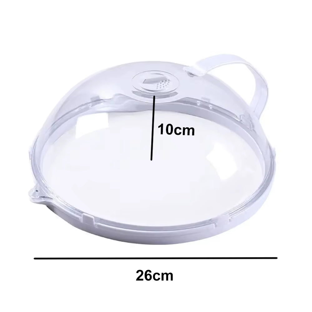 Microwave Food Splash Proof Cover Plate Transparent Cover with Handle Household Oven Heating Cover Cooking Utensils Accessories