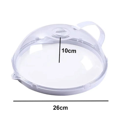 Microwave Food Splash Proof Cover Plate Transparent Cover with Handle Household Oven Heating Cover Cooking Utensils Accessories