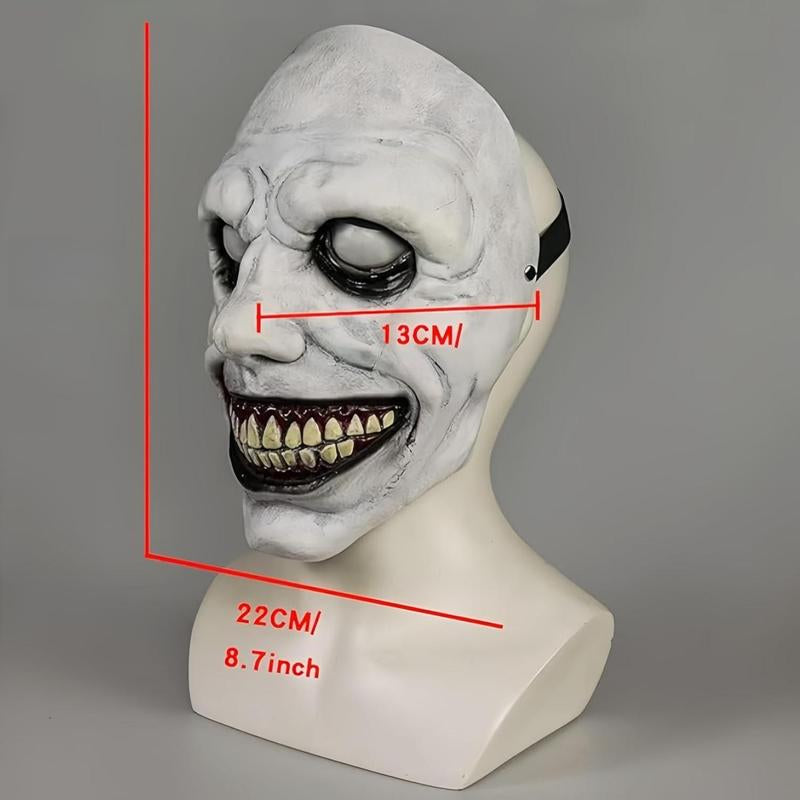 Scary Halloween Mask for Adults, Realistic and Durable Natural Latex Creepy Horror Mask for Cosplay