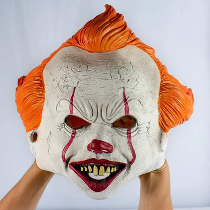 It Mask Pennywise Scary Clown Halloween Masks for Adult Men Women Horror Full Face Cosplay Costume Party Prop Halloween Festival Mask Halloween Festival Adjustable