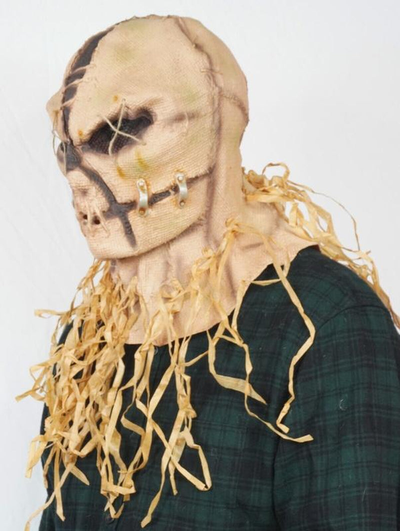 Evil Scarecrow Scary Halloween Costume Mask Latex Scare Crow Mask