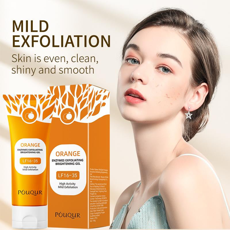 Vitamin C Orange Exfoliating Gel Gel Deeply Cleans Facial Skin,Brightening Facial Exfoliator, Dead Skin Remover
