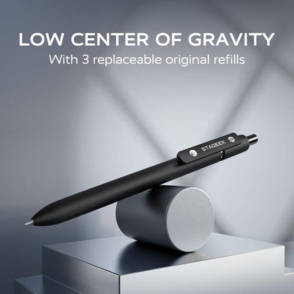 Black Gel Pens, 6Pcs 0.7Mm Quick Dry Black Ink Pens with 3 Extra Refills, Fine Point Smooth Writing Pens for Journaling, Office, Note Taking, School Supplies, Nurse Aesthetic(Black Gray White&Gradient)