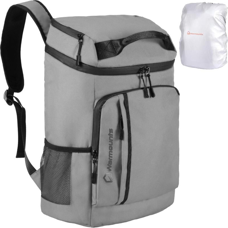 WARMOUNTS Soft Backpack Cooler Insulated Leakproof 36 Cans Collapsible Cooler Ice Chest Bag W/Insulating Cover&Leakproof PVC Bag, Lightweight, Cooler Backpack for Camping, Hiking, Picnic, Beach,Travel