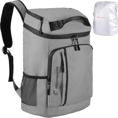 WARMOUNTS Soft Backpack Cooler Insulated Leakproof 36 Cans Collapsible Cooler Ice Chest Bag W/Insulating Cover&Leakproof PVC Bag, Lightweight, Cooler Backpack for Camping, Hiking, Picnic, Beach,Travel