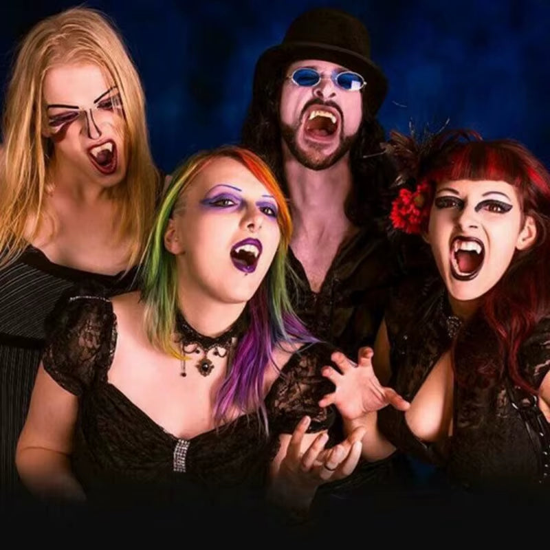 New Retractable Teeth Halloween Vampire Teeth Cosplay Supplies Props Teeth Zombie Fangs Vampire Dracula Teeth Dentures Fangs