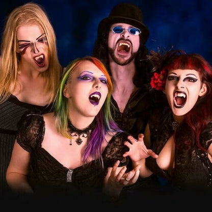 New Retractable Teeth Halloween Vampire Teeth Cosplay Supplies Props Teeth Zombie Fangs Vampire Dracula Teeth Dentures Fangs