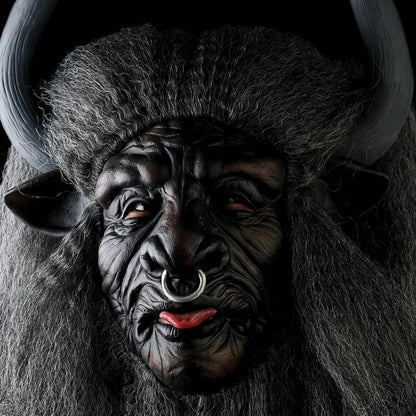 Realistic Halloween Horror Moving Mouth Mask – Full Head Scary Latex Mask for Adults | Costume Party Prop & Haunted House Decor Cosplay Ghostface