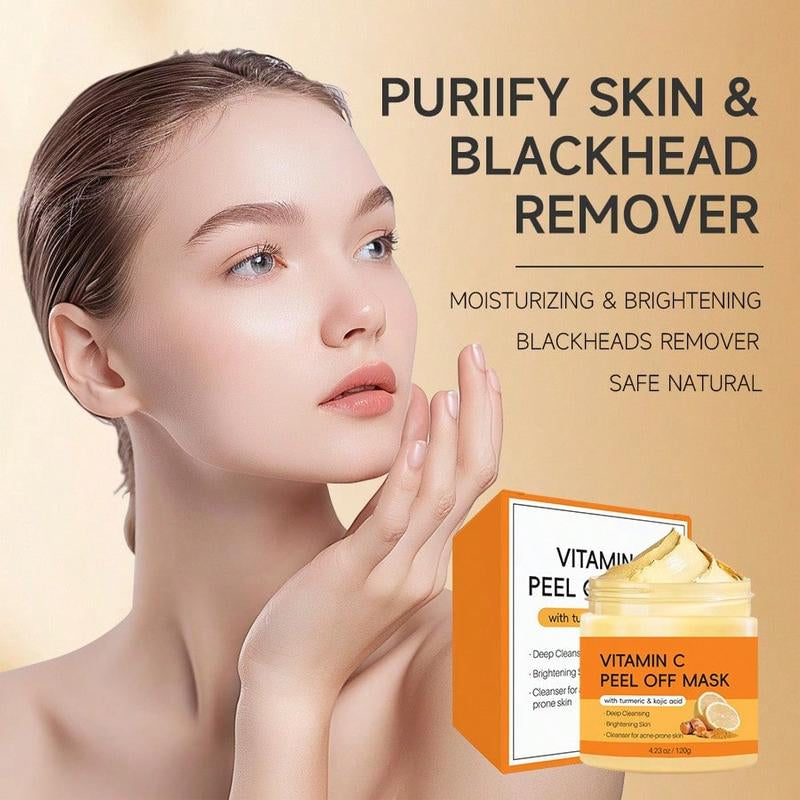 Turmeric Vitamin C Clay Mask for Dark Spots, Dull Skin, Blackheads, Skincare Facial Mask for Cleansing Pores, Moisturizing and Improve Uneven Skin Tone Hydrating Powder