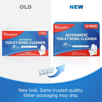Vacplus Automatic Toilet Bowl Cleaner Tablets, Bathroom Toilet Tank Cleaner (12 -100PACK)