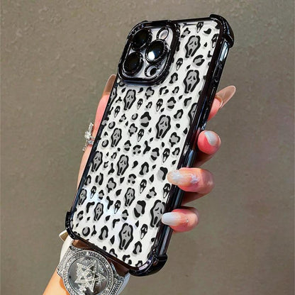 Scream Mask Mobile Phone Case, Designed with Spooky Faces and Wild Patterns, Suitable for Iphone 16, 15, 14, 13, 12 and 11 Pro Models, Made of TPU Material, and Provides Shockproof Protection. Perfect for Family, Friends, Children, Birthdays,Boyfriends, G
