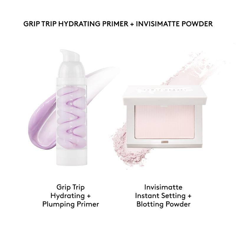 Fenty Beauty Prime + Set Essentials: Grip Trip Primer and Invisimatte Instant Setting + Blotting Powder