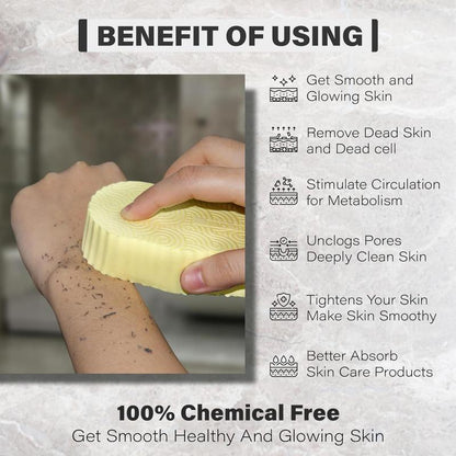 [2Count]Magic Exfoliating Bath Sponge,3D Super Soft Exfoliating Bath Sponge,Skin Friendly and Reusable,Alternative to Exfoliating Gloves,Random Color.