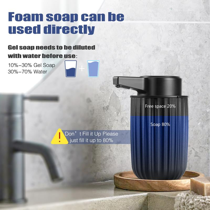 Blancel Automatic Soap Dispenser Touchless Auto Hand Dish Soap Dispenser Hands Free Electric Soap Dispenser Rechargeable for Kitchen Bathroom