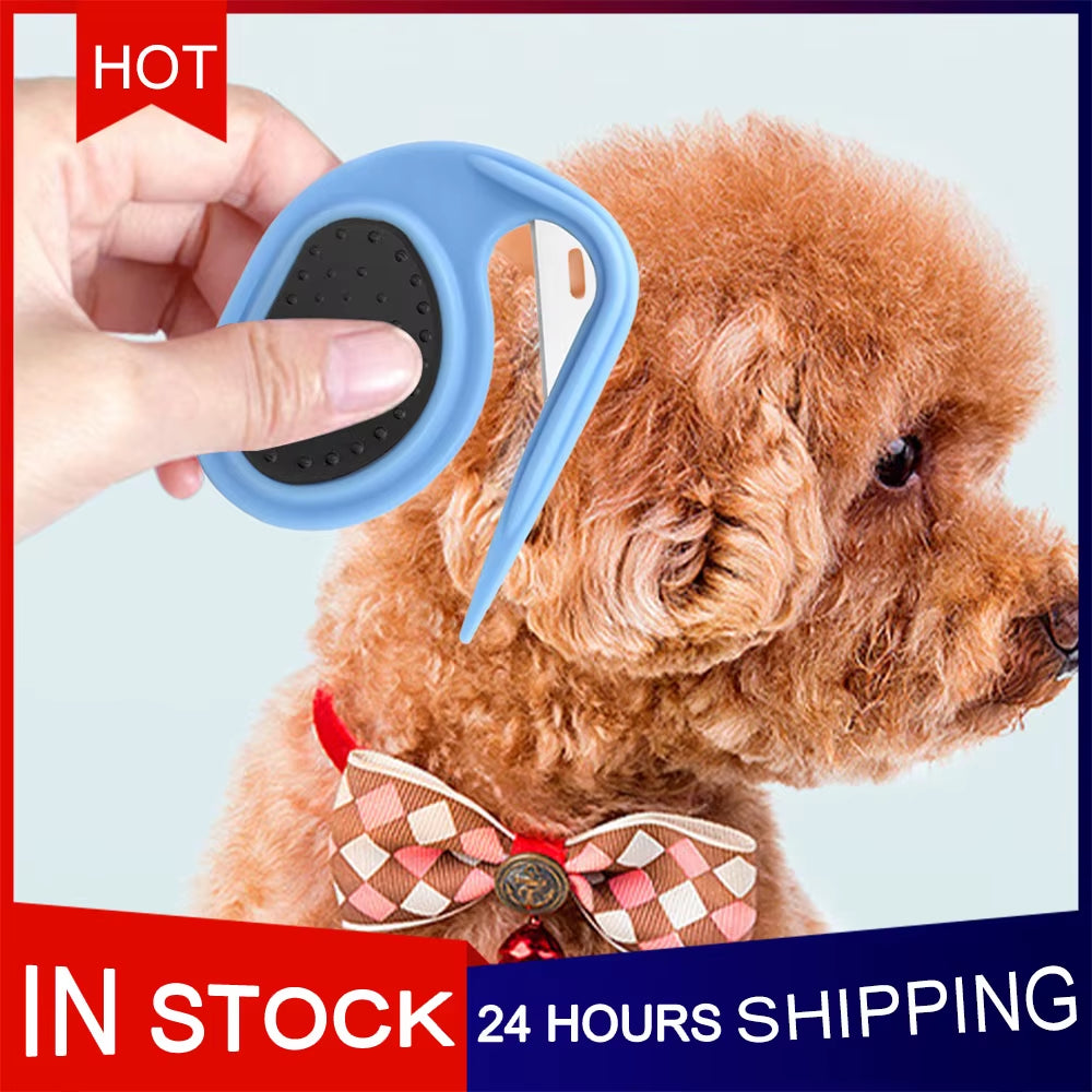 Dogs Effective Dematting Comb Pet Mat Splitter Effective Open Knot and Undercoat Comb Hair Clippers for Pet Grooming