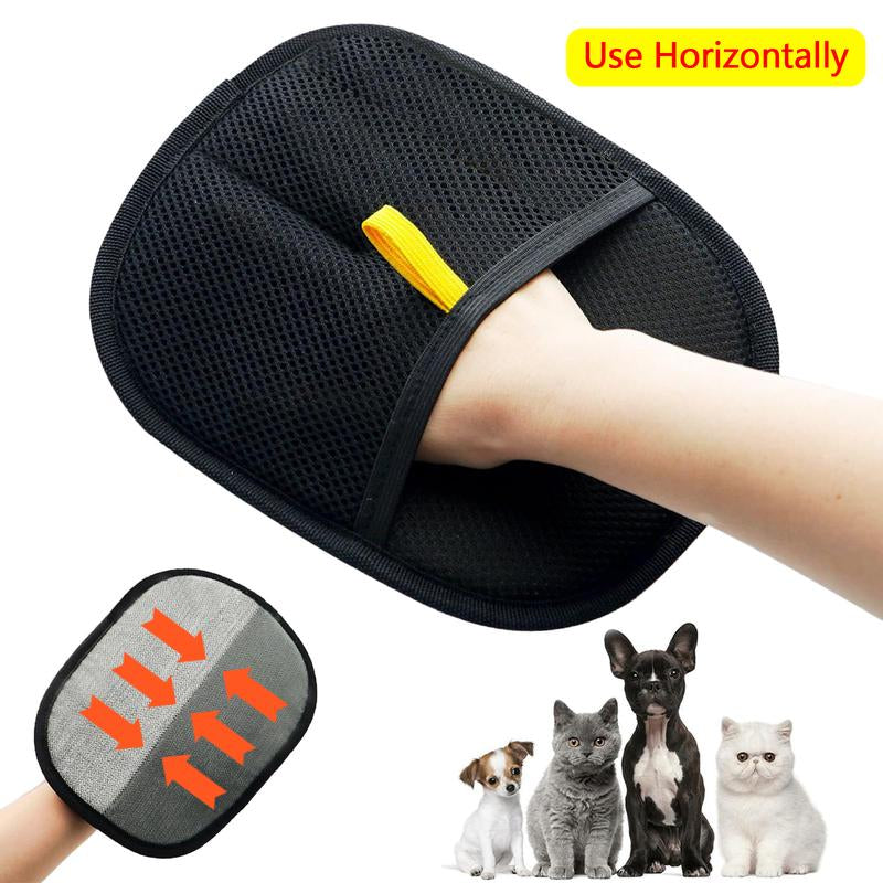 [Use Horizontally] Pet Hair Remover Glove, Electrostatic Removal Gloves for Pet Hair, Pet Hair Remover Gloves for Dog & Cat, Reusable Pet Hair Remover Glove for Carpet, Couch, Clothing, Furniture