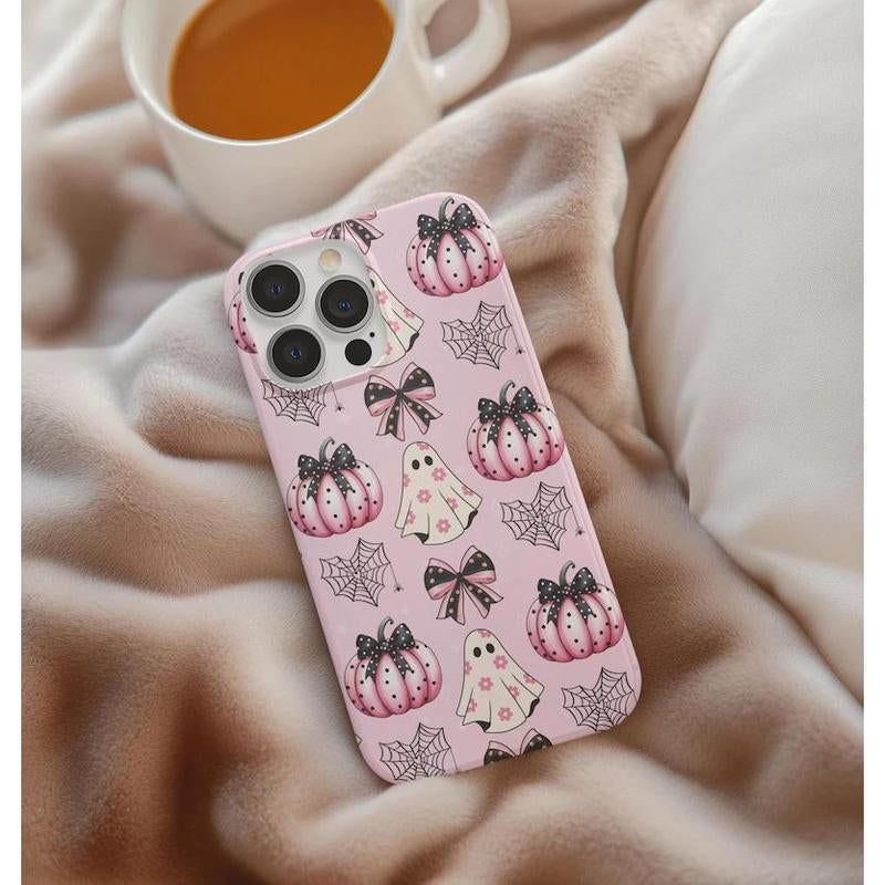 Spooky Coquette Iphone Case, Halloween Samsung Phone Case, Ghost Phone Case, Halloween Lover Gift, Coquette Case for Iphone, Bow Phone Case