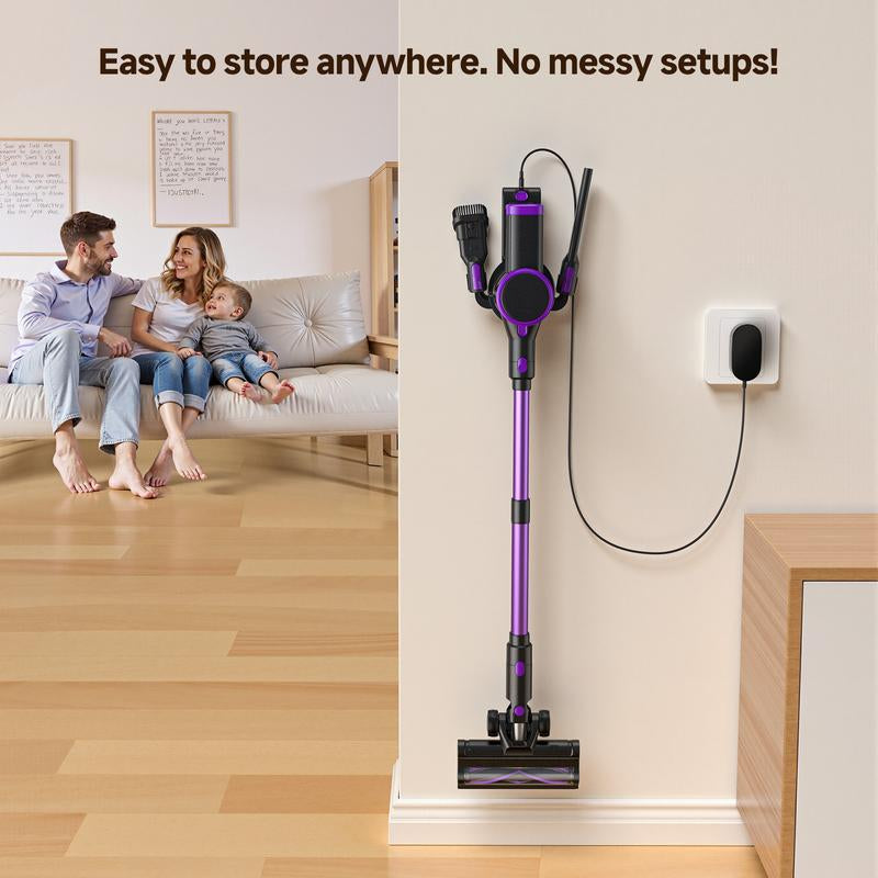 [Home Essential] Cordless Stick Vacuum Cleaner with 35Kpa Suction, anti - Tangle Brush and Upgraded Green Light, Ideal for Home Cleaning