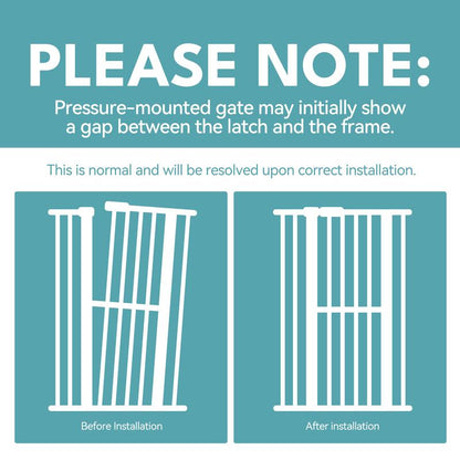 55.1" Extra Tall Pet Gate, 29.9-44.4" Wide Dog Gates for Doorways & Stairs, Metal Auto Close Cat Gate, Pressure Mounted Dog Gate, NO Tools Needed NO Drilling