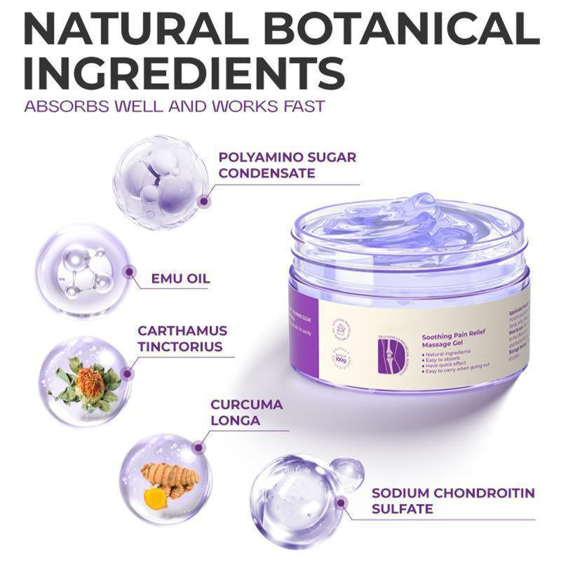 Turmeric Effortlessbeauty Extract Sodium Sulfate,Rapid Relief Muscle Therapy Gel,Knee Lumbar Shoulder Neck Muscle Pain,Chondroitin Emu Oil and Other Natural Materials.