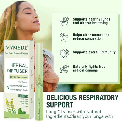 MYMYDE Thyme and Mint Extracts for Lung Detoxification and Oral Air Freshening, Herbal Diffusion Pen Relaxation Stick Solution
